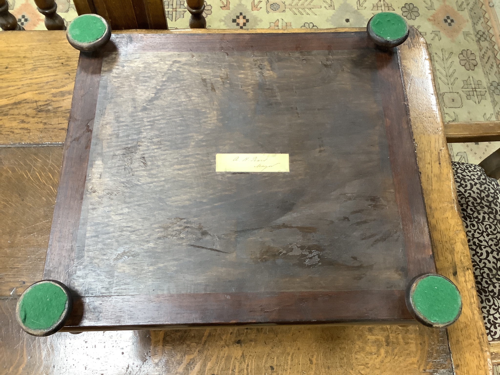 A William IV rosewood bookcarrier / rack, W.50cm D.46cm H.30.5cm